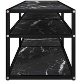 TV omarica črni marmor 140x40x40,5 cm kaljeno steklo, (20913203) | Shoptok.si