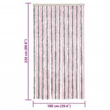  Zastor protiv muha srebrnosivi i ružičasti 100 x 220 cm šenil | Eponuda.com