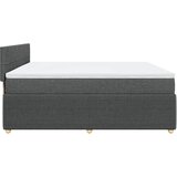  Krevet s oprugama i madracem tamnosivi 200 x 200 cm od tkanine | shoptok.hr