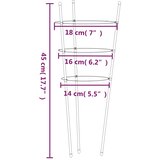  Kolci za vrtne biljke s 3 prstena 5 kom zeleni 45 cm čelični | shoptok.hr