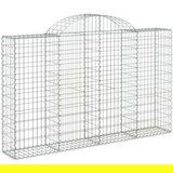  Lučne gabionske košare 11kom 200x30x120/140cm pocinčano željezo | shoptok.hr