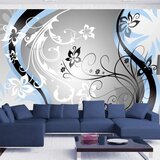  Tapeta - Art-flowers (blue) 400x280 Cijene