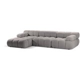Micadoni Svijetlo siva kutna garnitura od bouclé tkanine (s lijevim kutom) Bellis – Home | shoptok.hr