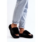 Boto Women's Furry Slippers Black Biella | shoptok.hr