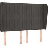  Uzglavlje s ušima tamnosivo 147x23x118/128 cm baršunasto | shoptok.hr