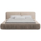 Makamii Bež tapecirani bračni krevet s prostorom za odlaganje s letvičastim okvirom 180x200 cm Keoni - | shoptok.hr
