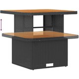  3-delni vrtnarski jedilni set z blazinami črna poli ratan akacija, (22016593) | Shoptok.si