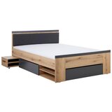 Mömax postelja cadix, antracit, barva hrasta, 140x200 | Shoptok.si