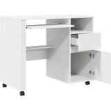  Stol s kotačićima Bijelo 91 x 50 x 77 cm Konstruirano drvo | shoptok.hr