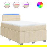 Maison Chic Box spring postelja - Vzmetna postelja z vzmetnico krem 120x200 cm blago SL11090, (21885886) | Shoptok.si