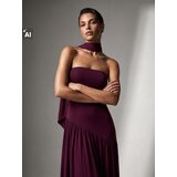 Sinsay Maxi haljina s asimetričnim šavom i šalom | shoptok.hr