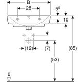 Geberit LAVABO ZIDNI SELNOVA SQUARE 650X480 GEBERIT 500.299.01.5 | ePonuda.com