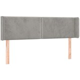  Posteljno vzglavje svetlo sivo 147x16x78/88 cm žamet, (20738870) | Shoptok.si