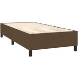  Box spring postelja z vzmetnico LED temno rjava 100x200cm blago, (20902160) | Shoptok.si