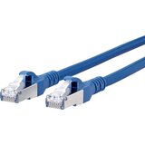 Metz Connect 1308455044-E RJ45 omrežni kabel\, Patch kabel CAT 6a S/FTP 5.00 m modra z zaščitnim zapornim zatičem 1 kos, (20421596) | Shoptok.si
