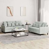  2-dijelni set sofa s jastucima svjetlosivi baršunasti | shoptok.hr