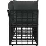  Zunanja ljubezenska sedežna garnitura 2 pcs Črna in Temno siva, (5000240812) | Shoptok.si