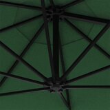  Zidni vrtni suncobran s LED svjetlima 300 cm zeleni | shoptok.hr