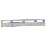 TV ormarić s LED svjetlima siva boja betona 270 x 35 x 40 cm | Eponuda.ba