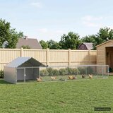  Kavez za piliće s krovom i dvorištem 2 kom. Srebrna - 7 x 2 x 1 5 m | shoptok.hr