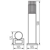 Kanlux 46204 - Spoljašnja lampa RADILO 1xGU10/11W/230V 50 cm IP44 crna | Eponuda.com