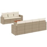 Maison Chic Seti vrtnega pohištva - Vrtna garnitura - Vrtni pohištvo set 8-delna z blazinami bež poli ratan, (21800727) | Shoptok.si