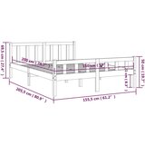  Posteljni okvir medeno rjav iz trdnega lesa 150x200 cm 5FT, (20646958) | Shoptok.si