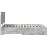  Krevetna konstrukcija s ladicama Betonski sivi 120 x 200 cm | shoptok.hr