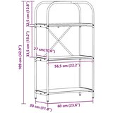 vidaXL Knjižna polica artisan hrast 60 x 30 x 109 cm Konstruiran les | Shoptok.si