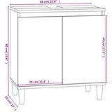 Ormarić za umivaonik boja dimljenog hrasta 58x33x60 cm drveni | shoptok.hr