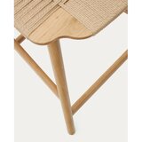 Kave Home Barski stol iz masivnega hrasta v naravni barvi (višina sedeža 65 cm) Enit – | Shoptok.si