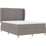  Krevet s opruga kutije Sivo-smeđa 200 x 160 cm tkanina | shoptok.hr