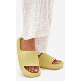 Boto Women's Lightweight Foam Slippers On Thick Sole Lime Querceria | Shoptok.si