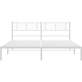 vidaXL Metalni okvir za krevet s uzglavljem bijeli 193x203 cm | shoptok.hr