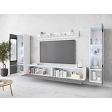 XXXL Dnevni Regal Vera I, Bela, Siva, Z Osvetlitvijo, 4-Delni | Shoptok.si