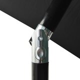 Vrtni suncobran s 3 razine i aluminijskim stupom 2 m crni | shoptok.hr