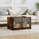  Stolić za kavu sa staklenim vratima boja hrasta 68x50x42 cm | Eponuda.ba