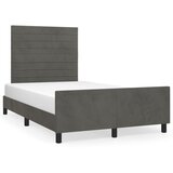 vidaXL Posteljni okvir z vzglavjem temno siv 120x190 cm žamet Cene