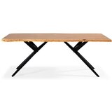 Marckeric Jedilna miza z mizno ploščo iz akacije v naravni barvi 100x200 cm Mudri – | Shoptok.si