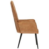  Fotelja s krilnim naslonom od platna smeđa | shoptok.hr