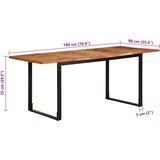  Blagovaonski stol 180x90x75 cm od masivno drvo bagrema | shoptok.hr