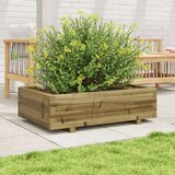vidaXL Vrtno cvetlično korito 90x60x26,5 cm impregnirana borovina | Shoptok.si