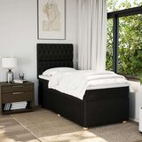 vidaXL Box spring postelja z vzmetnico črna 100x200 cm blago | Shoptok.si