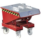 eurokraft pro Prekucni zaboj s kotalnim mehanizmom, prostornina 0,6 m³, DxŠxV 1260 x 1070 x 835 mm, rdeč | Shoptok.si