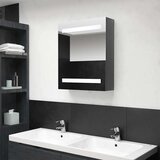  LED kupaonski ormarić s ogledalom sjajni sivi 50 x 14 x 60 cm | shoptok.hr
