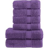 vidaXL Komplet brisač iz bombaža 6-delni vijolična 600 gsm 100% bombaž | Shoptok.si