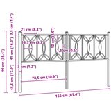 Metalno zamjensko uzglavlje bijelo 150 cm | shoptok.hr