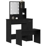 vidaXL Set toaletnog stolića s ladicama Crni hrast 86.5 x 35 x 136 cm | shoptok.hr