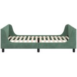 Krevet za djecu s uzglavljem Morska zelena 80 x 200 cm Baršun | shoptok.hr