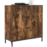 vidaXL Ormarić / Komoda s ladicama Dimljeni hrast 79,5 x 33 x 82 cm | shoptok.hr